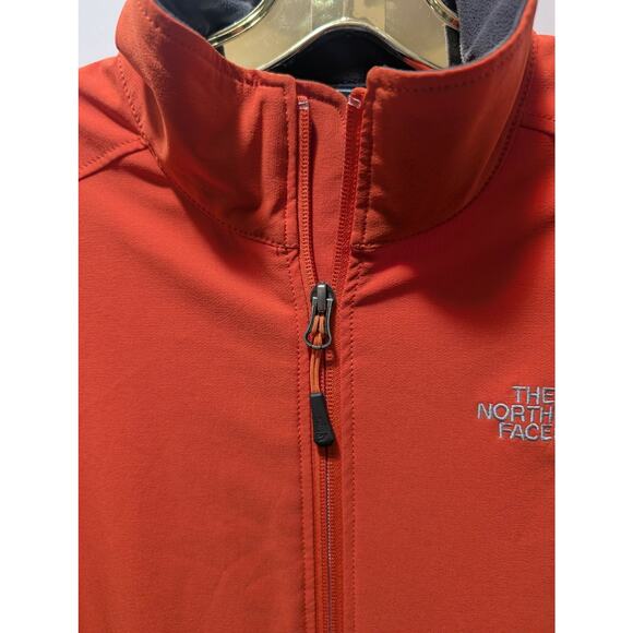 The North Face Womens S Neon Orange Softshell Jacket Full Zip Mock Neck Casual - Picture 3 of 11